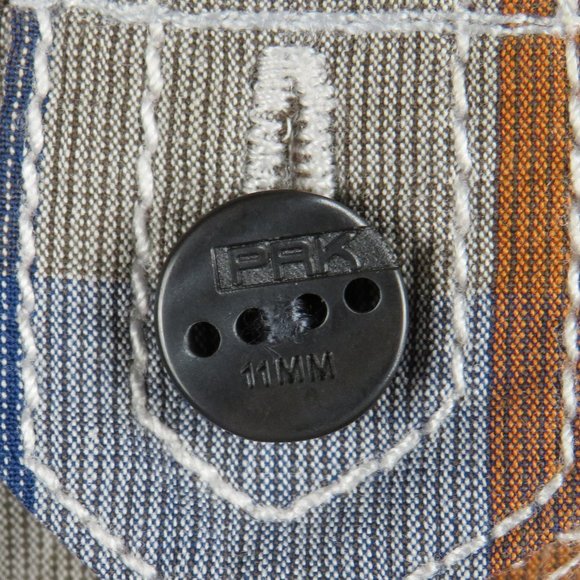 PROJEK* Men's Short‎ Sleeve Button Down Curved Hem Chest Pocket Shirt~ Size XL - Picture 6 of 14